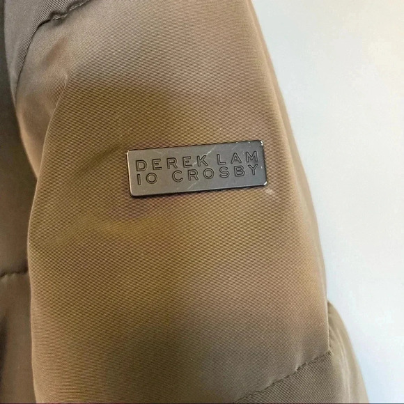 Derek Lam 10 Crossby army green faux fur hooded jacket - Picture 7 of 13